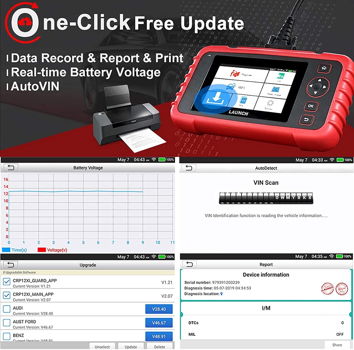 Launch CRP123X OBDII Professional 4 System Scanner